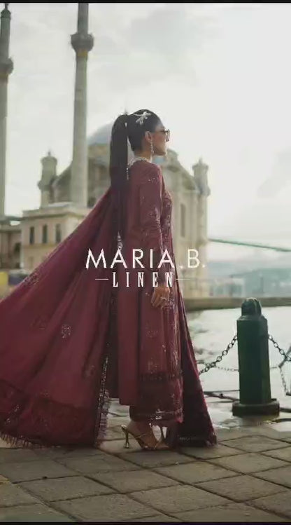 Original Maria B unstitched Maroon